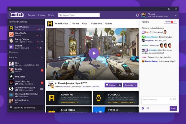 Twitch App For windows 10 PC